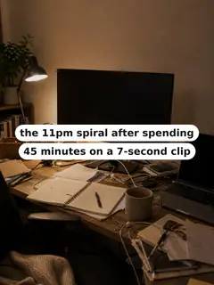 ShortGen TikTok cover about late-night video editing
