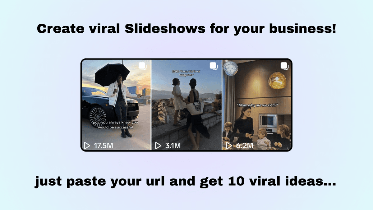 Viral slideshow examples - Create viral slideshows for your business